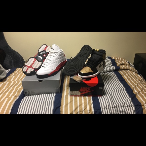 Sz13 Cherry 13's , sz12 gold toe 1's - Picture 1 of 1